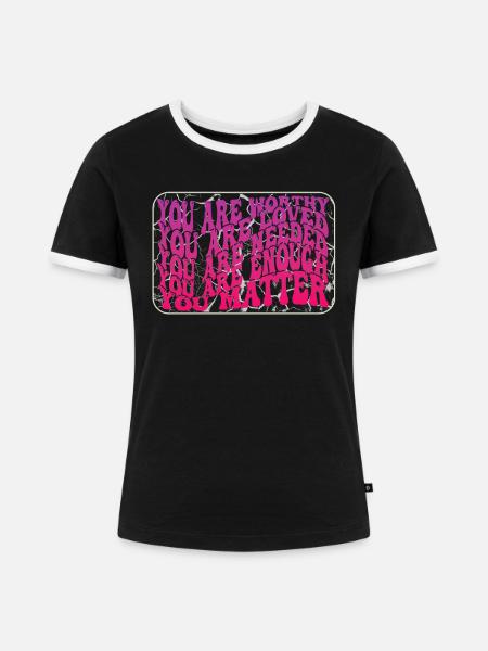 Depression und bipolares Bewusstsein: - Frauen Kontrast-T-Shirt - Schwarz/Weiß