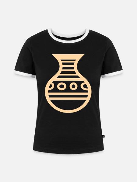 Töpferei - Frauen Kontrast-T-Shirt - Schwarz/Weiß