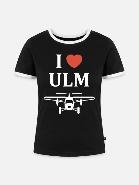 Ich liebe Ulm - Frauen Kontrast-T-Shirt - Schwarz/Weiß