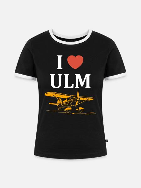 Ich liebe Ulm - Frauen Kontrast-T-Shirt - Schwarz/Weiß