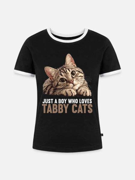 Tabby Kätzchen Tabby Katze - Frauen Kontrast-T-Shirt - Schwarz/Weiß