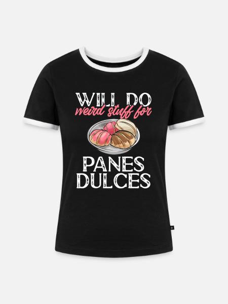 Concha Hispanic Mexikanisch Pan Dulce - Frauen Kontrast-T-Shirt - Schwarz/Weiß