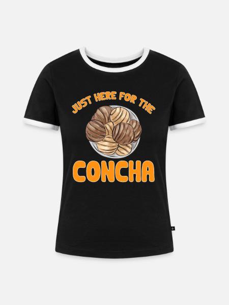 Concha Hispanic Mexikanisch Pan Dulce - Frauen Kontrast-T-Shirt - Schwarz/Weiß