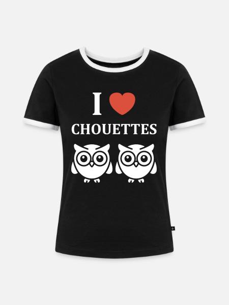 Netter Humor - Frauen Kontrast-T-Shirt - Schwarz/Weiß
