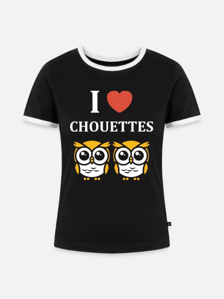 Netter Humor - Frauen Kontrast-T-Shirt - Schwarz/Weiß