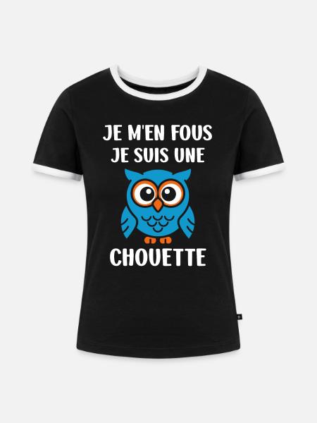 Netter Humor - Frauen Kontrast-T-Shirt - Schwarz/Weiß