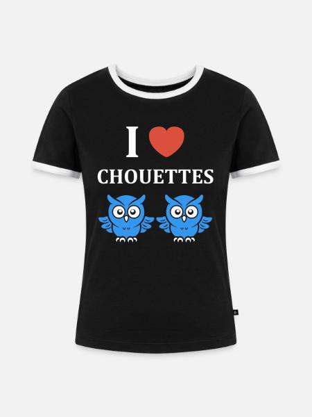 Netter Humor - Frauen Kontrast-T-Shirt - Schwarz/Weiß