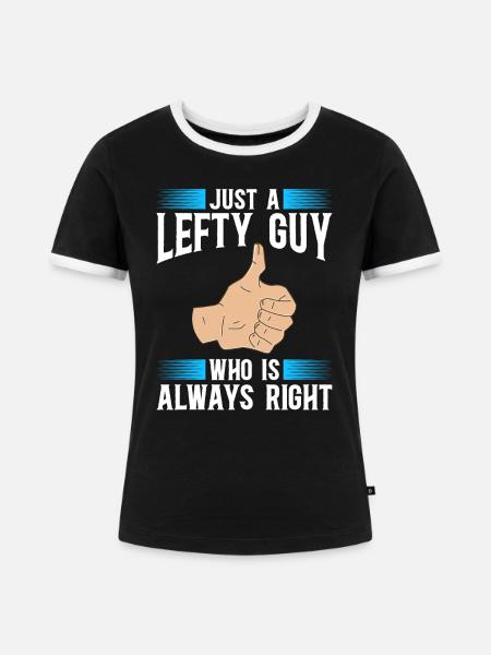 Linkshänder - Frauen Kontrast-T-Shirt - Schwarz/Weiß