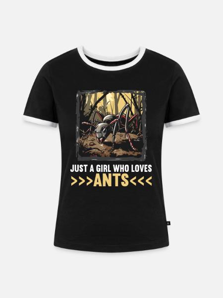Ant Ameisen Ameise - Frauen Kontrast-T-Shirt - Schwarz/Weiß