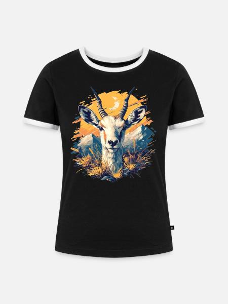 Antelope Antilopen Antilope - Frauen Kontrast-T-Shirt - Schwarz/Weiß