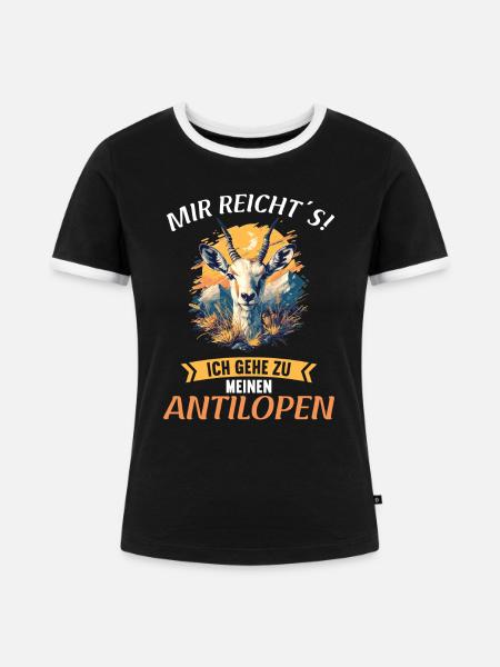 Antelope Antilopen Antilope - Frauen Kontrast-T-Shirt - Schwarz/Weiß
