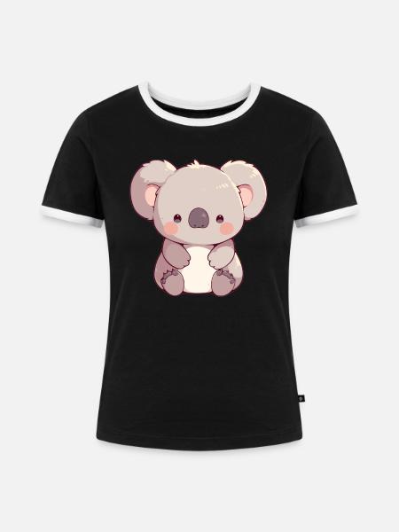 Koalas Koala - Frauen Kontrast-T-Shirt - Schwarz/Weiß