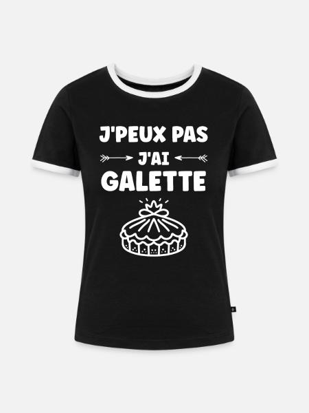 Pfannkuchen - Frauen Kontrast-T-Shirt - Schwarz/Weiß