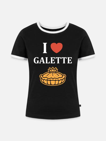Pfannkuchen - Frauen Kontrast-T-Shirt - Schwarz/Weiß