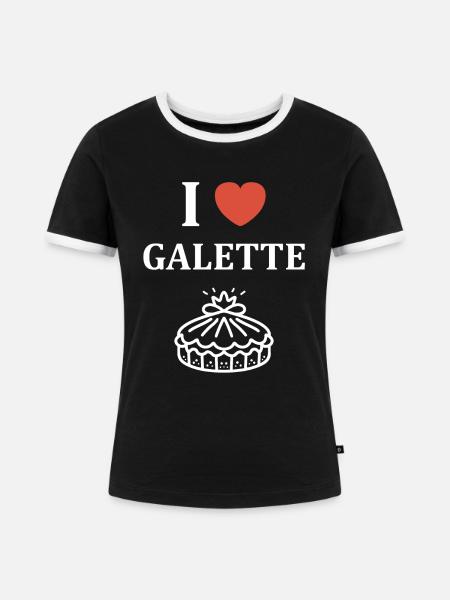 Pfannkuchen - Frauen Kontrast-T-Shirt - Schwarz/Weiß