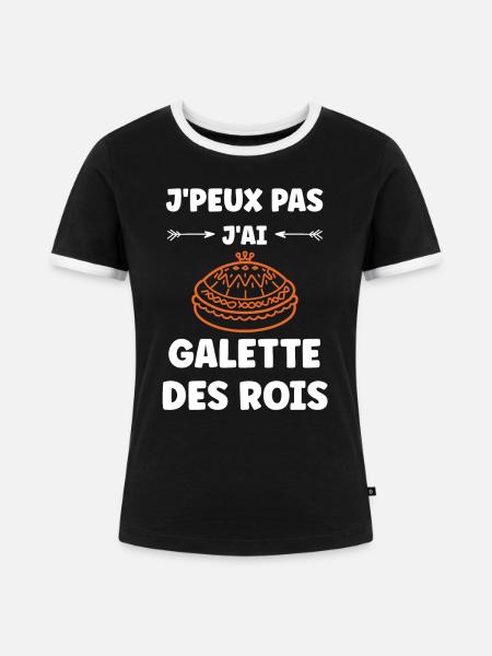 Pfannkuchen - Frauen Kontrast-T-Shirt - Schwarz/Weiß