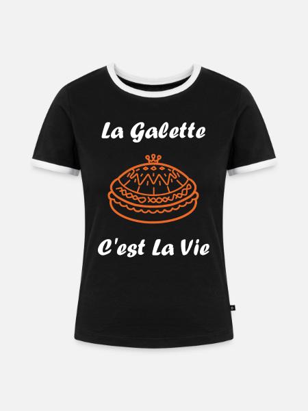 Pfannkuchen - Frauen Kontrast-T-Shirt - Schwarz/Weiß