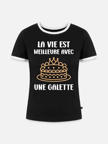 Pfannkuchen - Frauen Kontrast-T-Shirt - Schwarz/Weiß