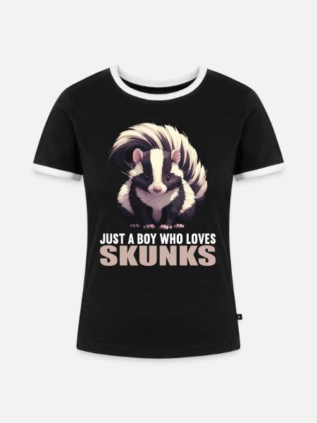 Stinktiere Stinktier - Frauen Kontrast-T-Shirt - Schwarz/Weiß
