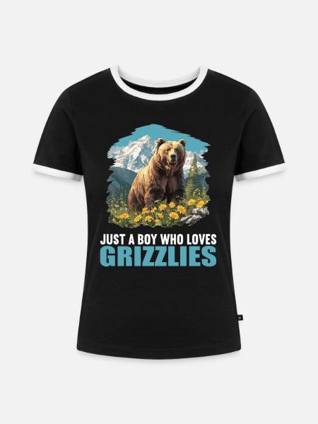 Grizzlybären Grizzlybär - Frauen Kontrast-T-Shirt - Schwarz/Weiß