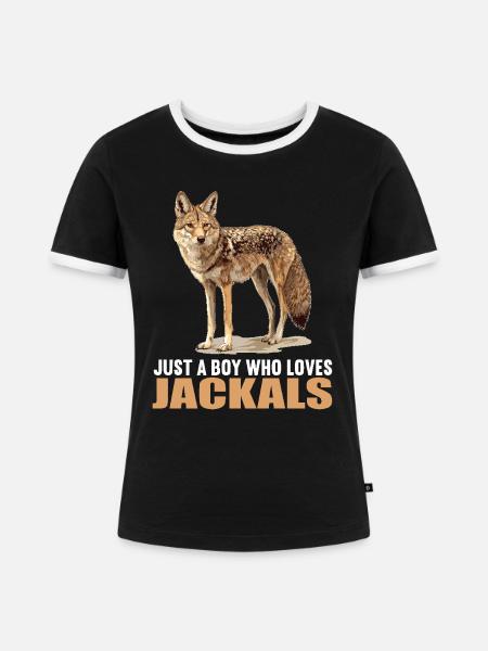 Schakale Schakal - Frauen Kontrast-T-Shirt - Schwarz/Weiß