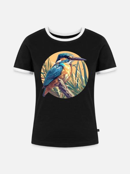 Eisvögel Eisvogel - Frauen Kontrast-T-Shirt - Schwarz/Weiß