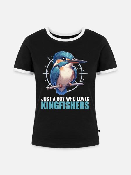 Eisvögel Eisvogel - Frauen Kontrast-T-Shirt - Schwarz/Weiß