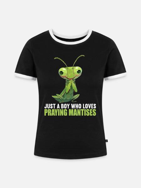 Gottesanbeterinnenen Gottesanbeterin - Frauen Kontrast-T-Shirt - Schwarz/Weiß