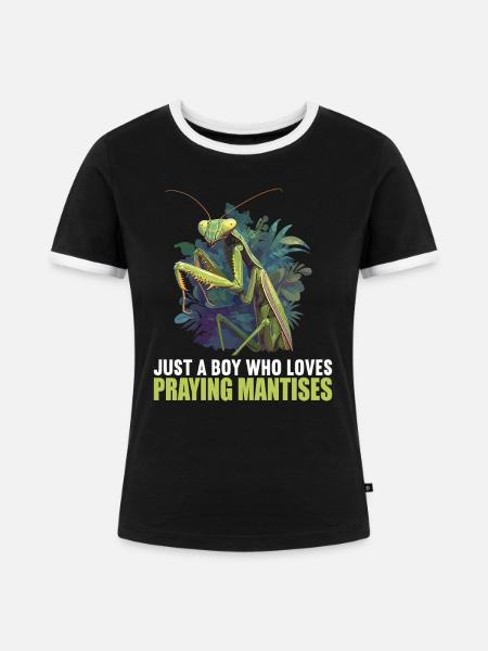 Gottesanbeterinnenen Gottesanbeterin - Frauen Kontrast-T-Shirt - Schwarz/Weiß
