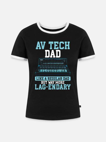 AV-Technik AV-Techniker Audiovisueller Techniker - Frauen Kontrast-T-Shirt - Schwarz/Weiß