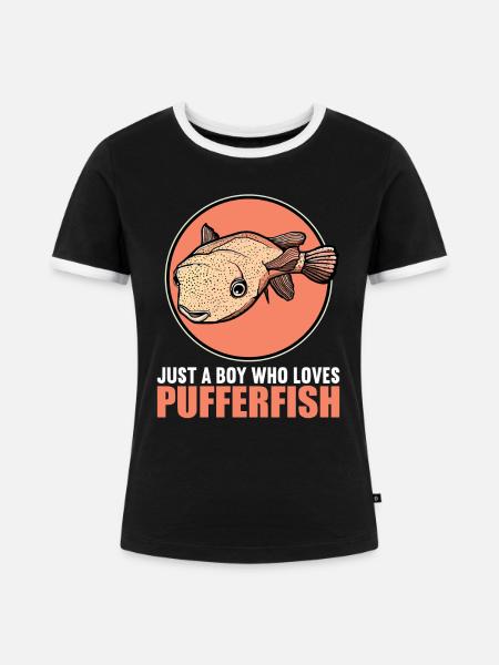 Kugelfische Kugelfisch - Frauen Kontrast-T-Shirt - Schwarz/Weiß