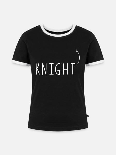 Ritterturnier Ren Faire - Frauen Kontrast-T-Shirt - Schwarz/Weiß