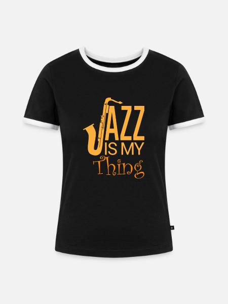 Jazz - My Passion - Frauen Kontrast-T-Shirt - Schwarz/Weiß