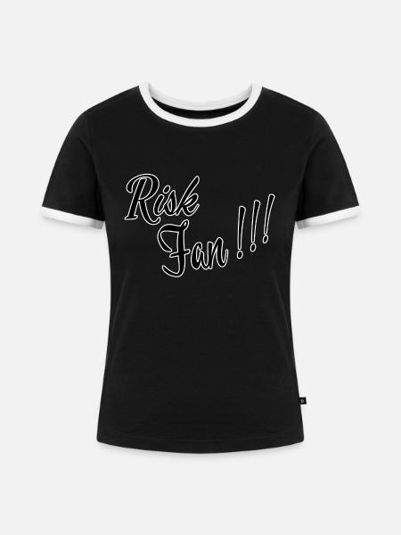 Risk fan - Frauen Kontrast-T-Shirt - Schwarz/Weiß