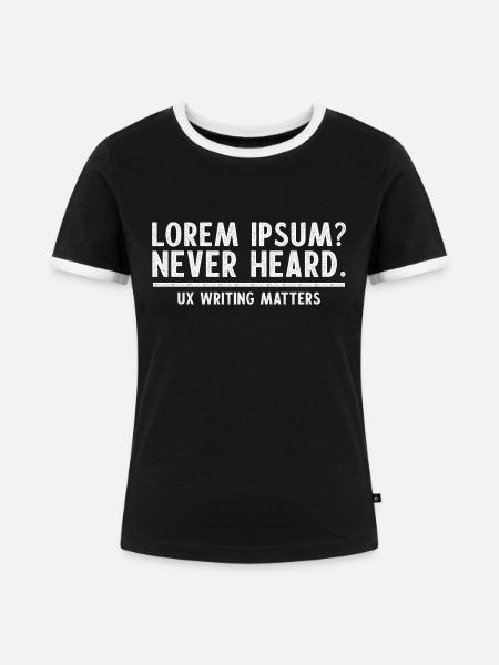 UX Writing Matters - Frauen Kontrast-T-Shirt - Schwarz/Weiß