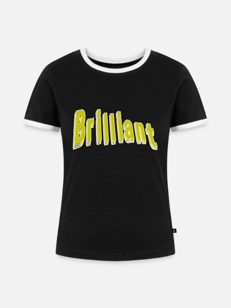 Brilliant - Frauen Kontrast-T-Shirt - Schwarz/Weiß