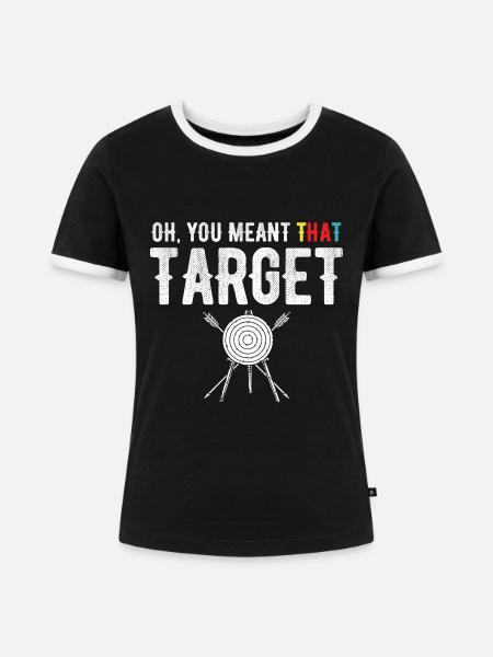 Bogenschießen Archery - Frauen Kontrast-T-Shirt - Schwarz/Weiß