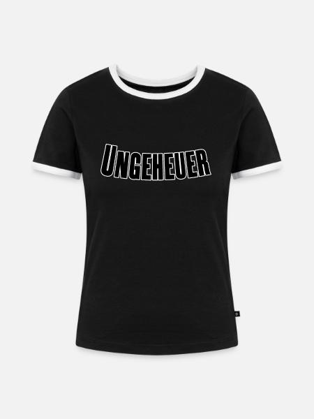 Ungeheuer - Frauen Kontrast-T-Shirt - Schwarz/Weiß