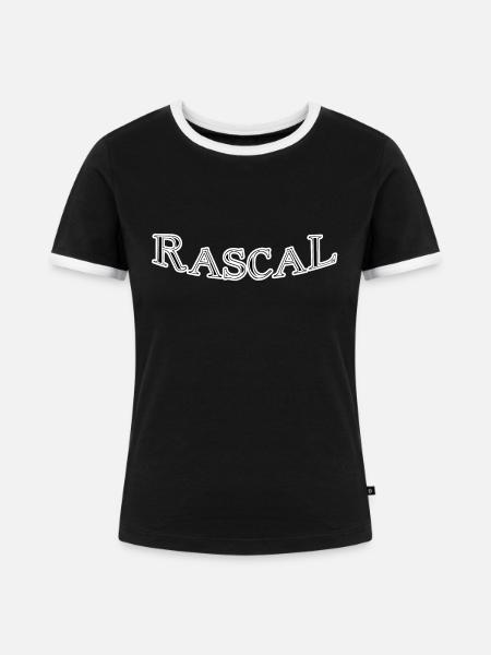 Rascal - Frauen Kontrast-T-Shirt - Schwarz/Weiß