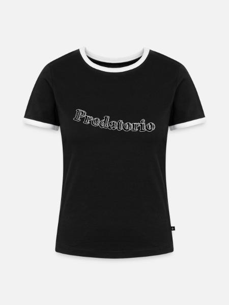 Predatorio - Frauen Kontrast-T-Shirt - Schwarz/Weiß