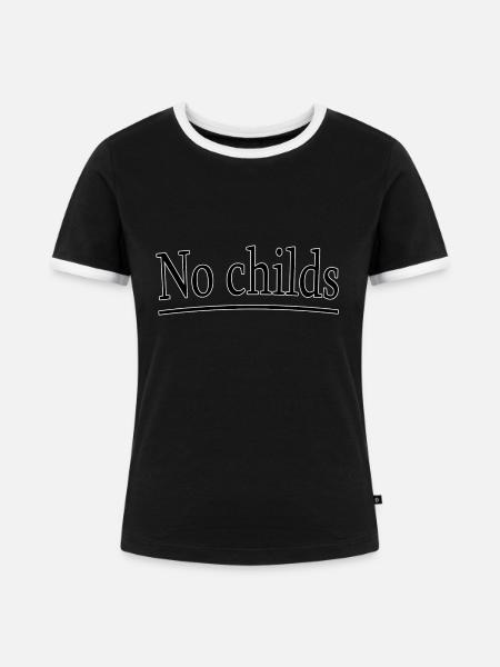 No childs - Frauen Kontrast-T-Shirt - Schwarz/Weiß