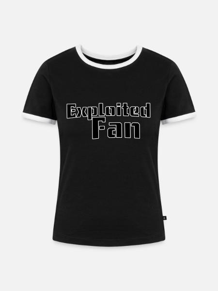 Exploited Fan - Frauen Kontrast-T-Shirt - Schwarz/Weiß