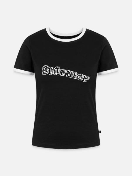 Stürmer - Frauen Kontrast-T-Shirt - Schwarz/Weiß