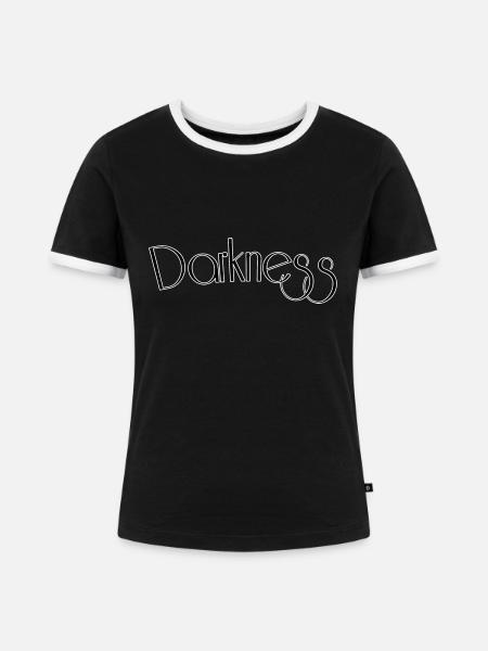 Darkness - Frauen Kontrast-T-Shirt - Schwarz/Weiß