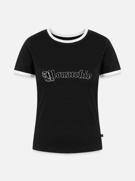 Monarchie - Frauen Kontrast-T-Shirt - Schwarz/Weiß