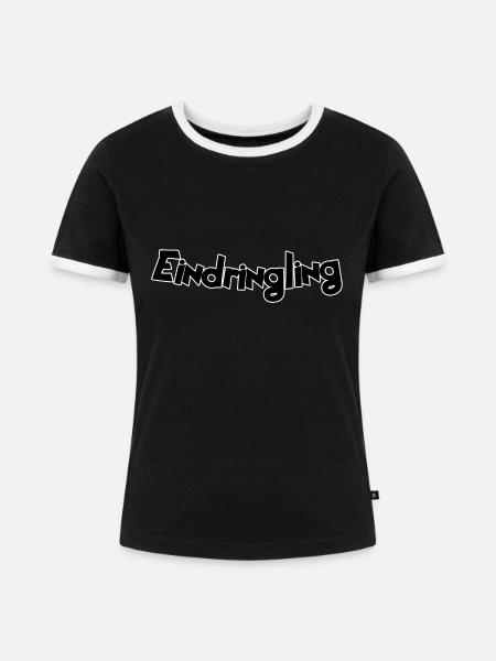 Eindringling - Frauen Kontrast-T-Shirt - Schwarz/Weiß