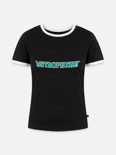 Astrophysik - Frauen Kontrast-T-Shirt - Schwarz/Weiß