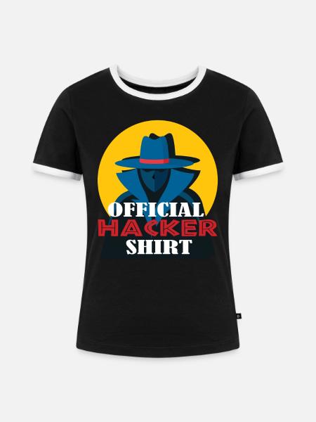 Hacking Hacker Phishing - Frauen Kontrast-T-Shirt - Schwarz/Weiß