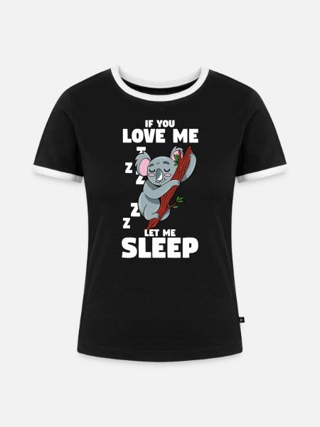 Koala - Frauen Kontrast-T-Shirt - Schwarz/Weiß