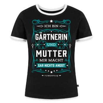 Gärtnerin Lustig Spruch Geschenke für Gärtnerin - Frauen Kontrast-T-Shirt - Schwarz/Weiß - Vorne - Selfina (174cm)